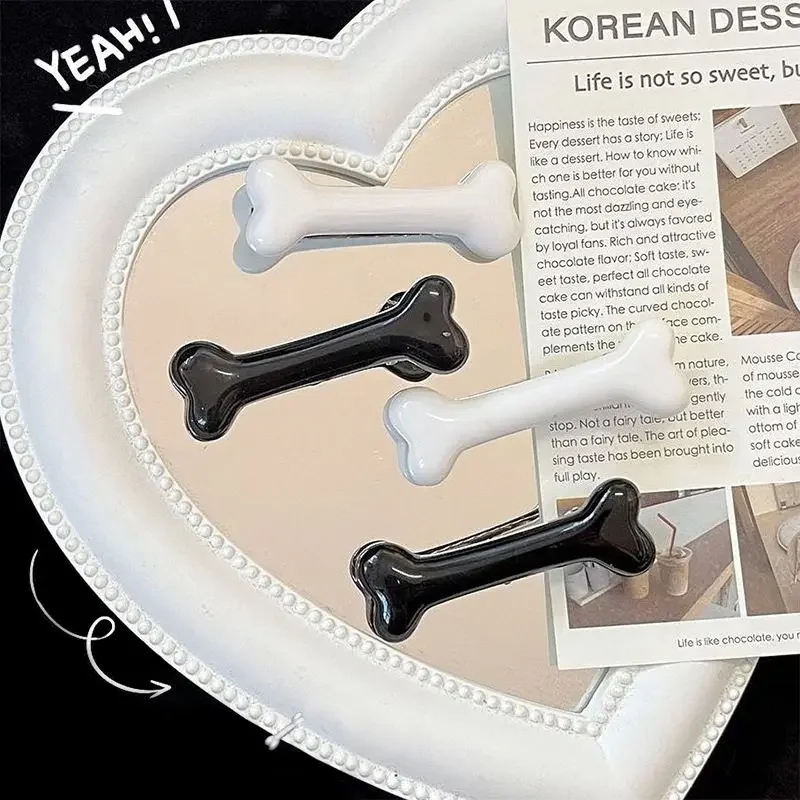 2/4 pezzi Divertenti accessori per capelli in osso, bordi fermagli per capelli, graziosi copricapo con fermagli per capelli, fermagli per copricapo creativi e semplici