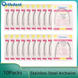 100Pcs Dental Stainless Steel Wire Orthodontic Arches Round Rectangular Archwire Natural Form Dentistry Accessories Upper Lower