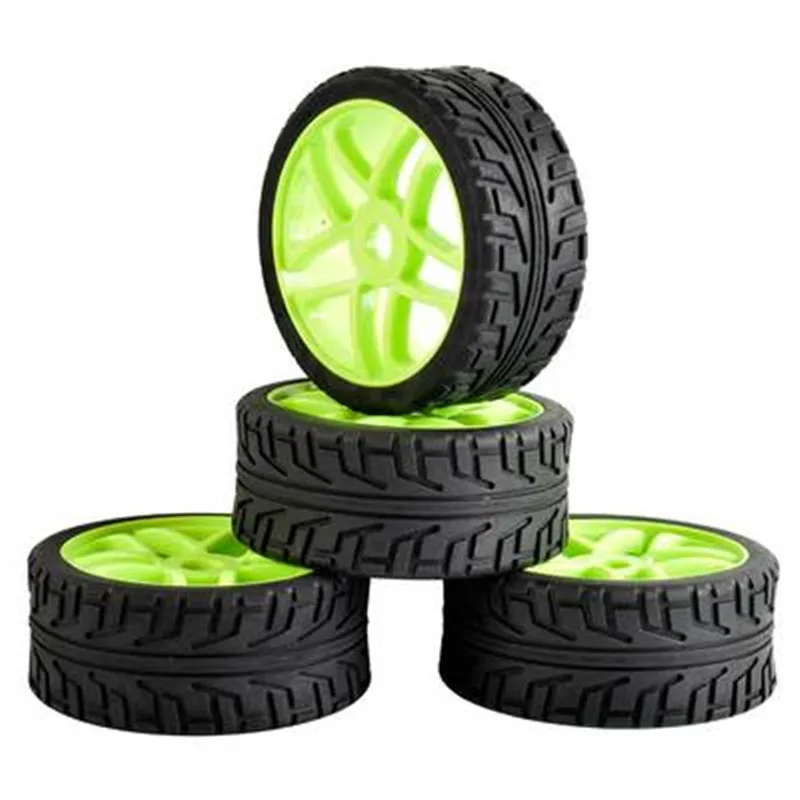 2Pcs RC Remote Control Car Buggy Tire HSP 100*43mm HUB HEX 17mm For 1/8 Nitro Baja Rubber Tyre Tires & Wheel Rim Foam Inserts