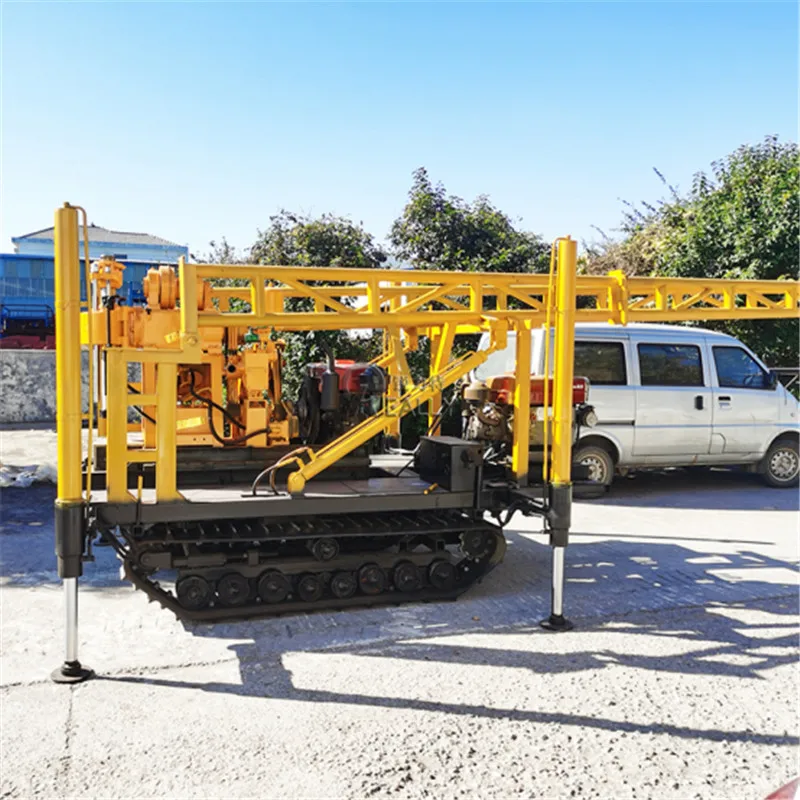 Factory Price 100m 150m 200m Rock Drilling Rig Portable Water Crawler Rotary Drilling Rig Hydraulic Diesel Well Drilling Rig