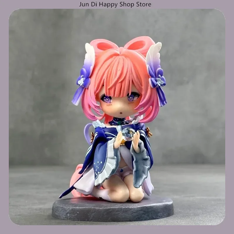 13,5 cm PVC Chibi Yae Miko Kokomi Sitzhaltung Niedliche Version Anime Figur Sammlerstatue Desktop-Dekoration