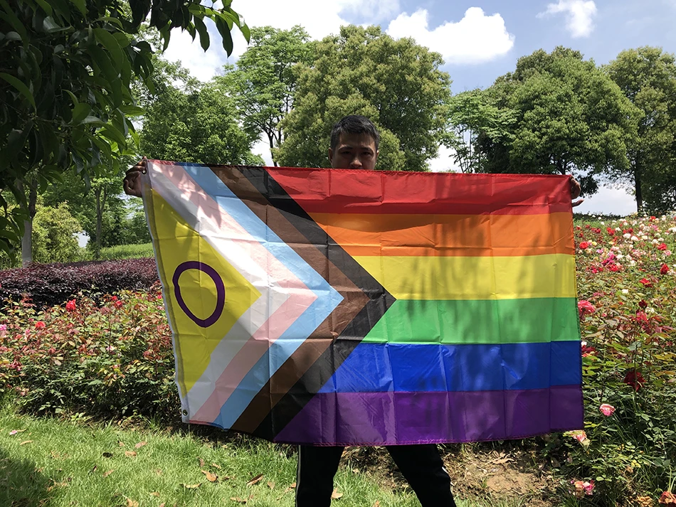 SKY FLAG Rainbow Flags 90x150cm LGBTQIA Ace Community Nonsexuality Asexuality Asexual LGBT Gay Rainbow Progress Pride Flag