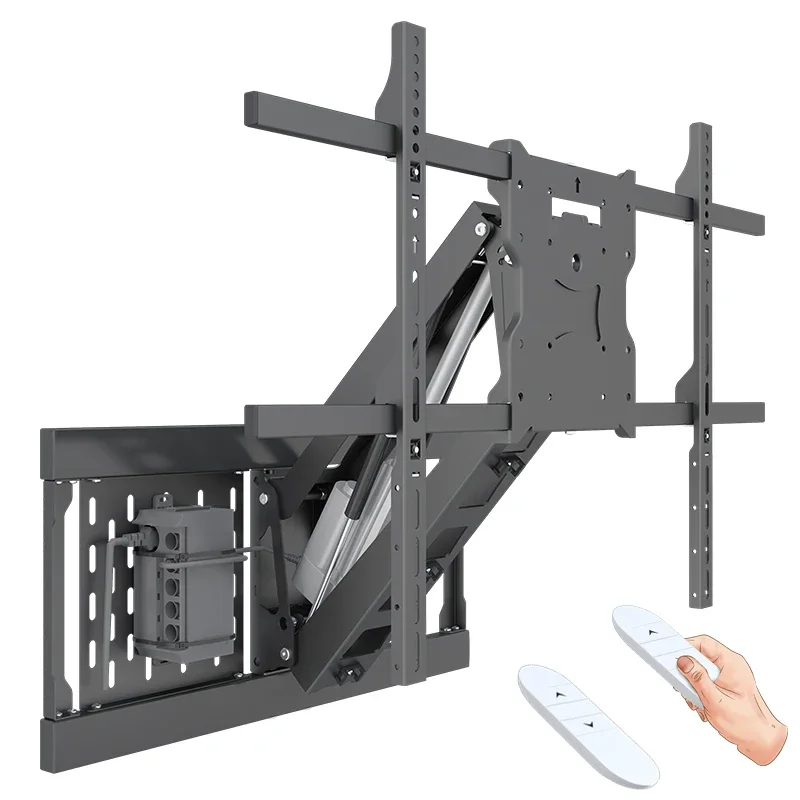 The Latest Remote Control Upper and Lower Electric TV Wall Mounted Electric TV Bracket, Suitable for 42-80 Inch TVs