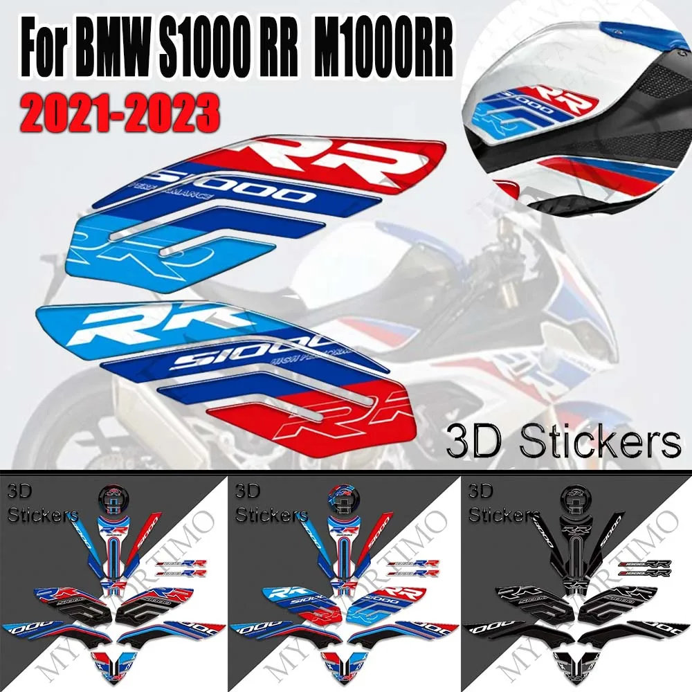 Motorcycle For BMW S1000RR S 1000 RR S1000 M M1000RR Protector Tank Knee Pad Side Grips Gas Fuel Oil Kit Stickers Decals 2021-23