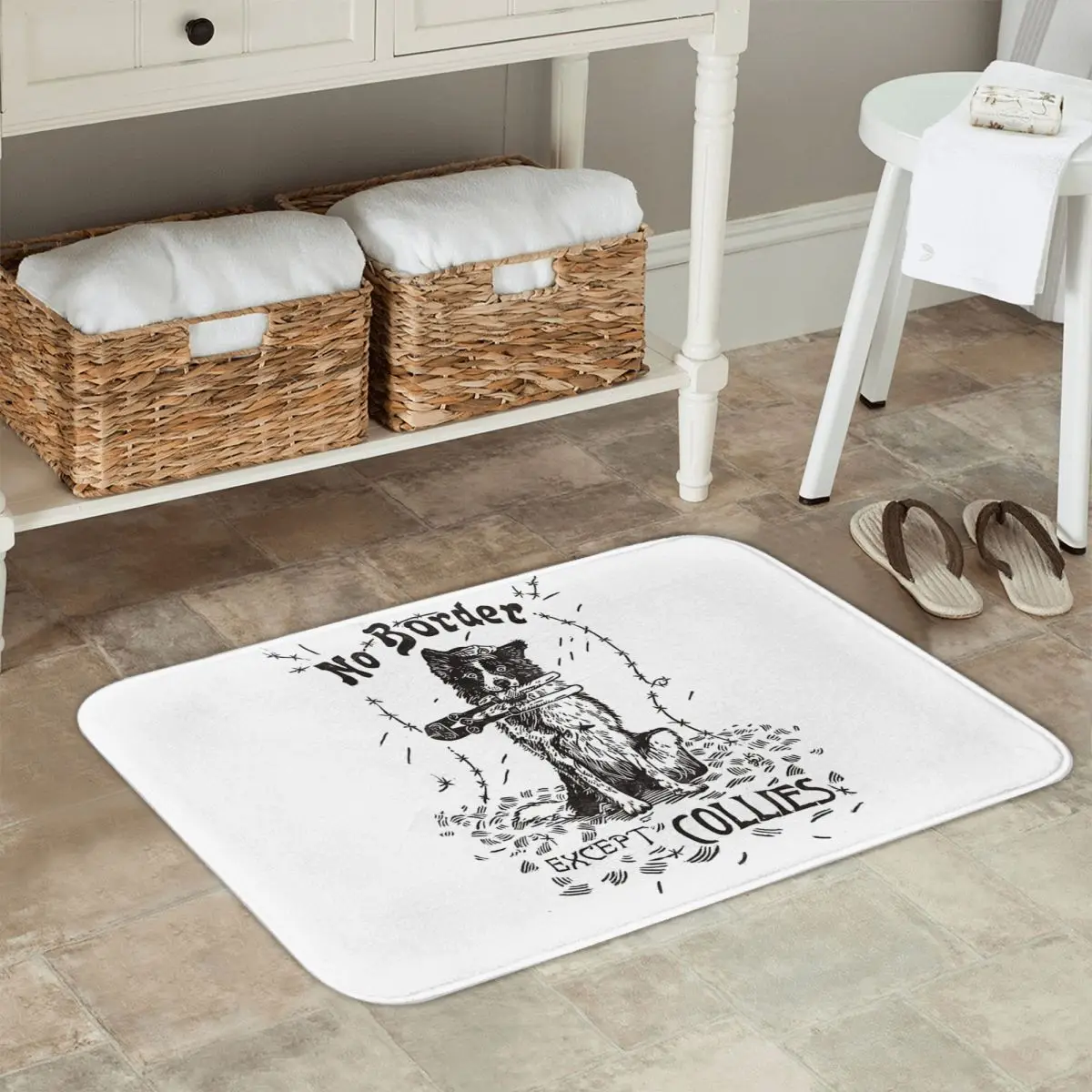 No Border Except Collies Non-slip Doormat Floor Mat Durable Carpet Rug for Kitchen Entrance Bathroom Living room Footpad Mats