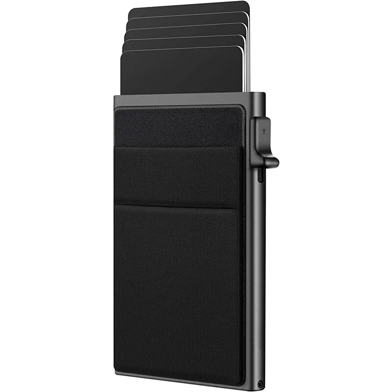 RFID Blocking Pop-up Business Card Holder Card Wallet Minimalist Wallet Luxury Metal Bank Credit ID Cardholer Case for Men Women