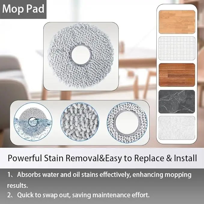 Replacement Accessories Kit Compatible with ﻿DJI ROMO A/ROMO P/ROMO S Robot Vacuum Parts,Mop Pad,Dust bags view 4