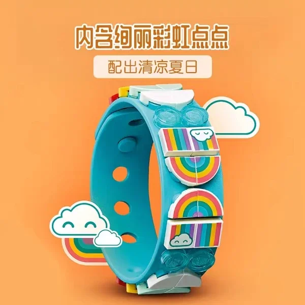 2022 New Diy DOTS Go Team!Building Block Toys 41900 41901 41902 41903 41911 41912 Silicone Bracelet Cartoon Children's Day Gift