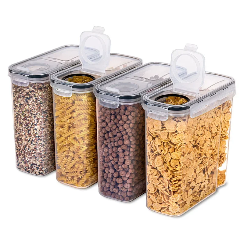 Grain Miscellaneous Grain Storage Tank Moisture-proof Insect Proof Rice Bucket Food Storage Box Plastic Transparent Sealed Tank