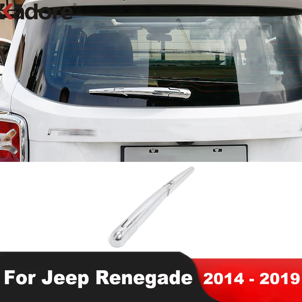 For Jeep Renegade 2014 2015 2016 2017 2018 2019 Chrome Rear Window Wiper Cover Trim Arm Blade Frame Covers Car Accessories