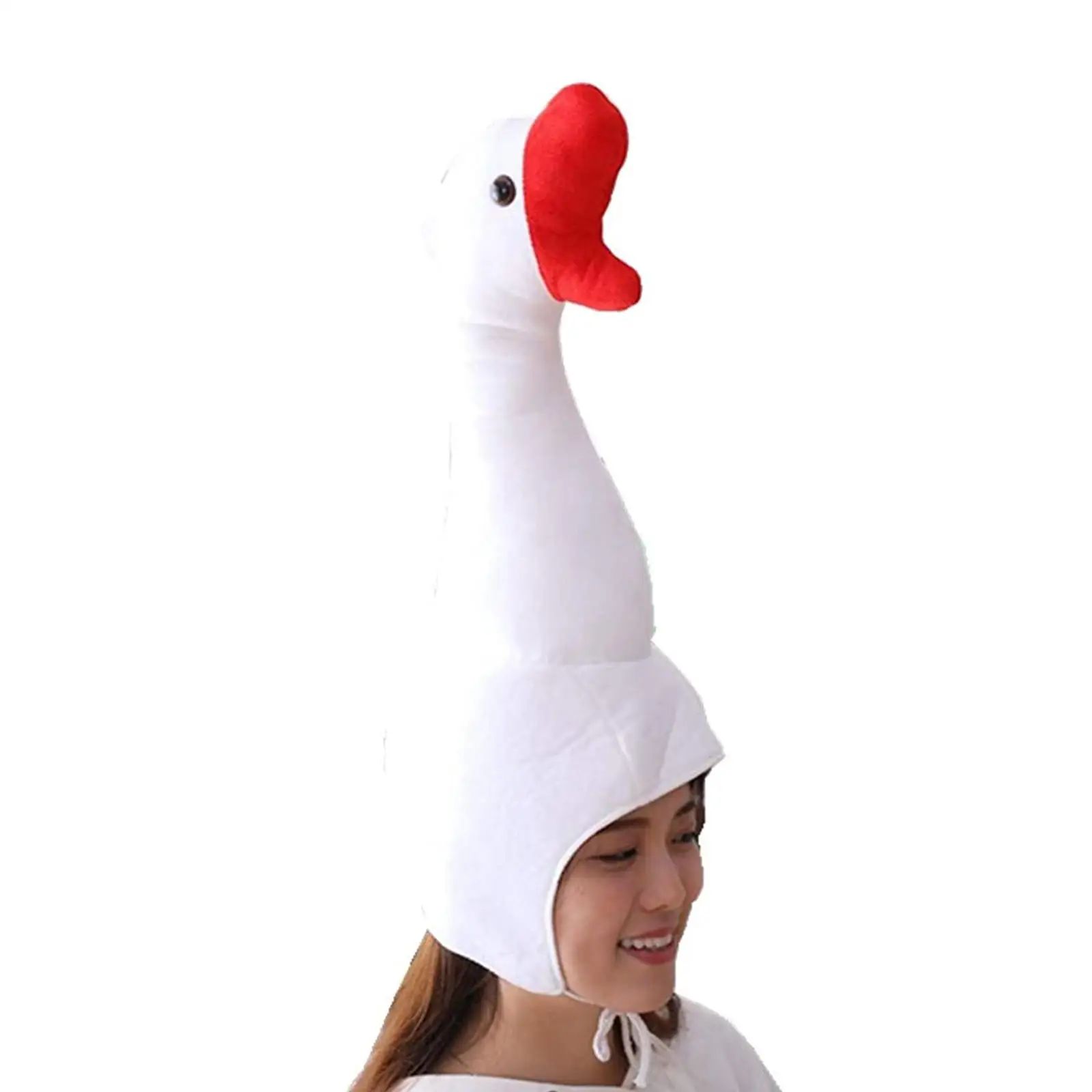 White Goose Earflap Hat Party Cute Cosplay Dress Up Costume