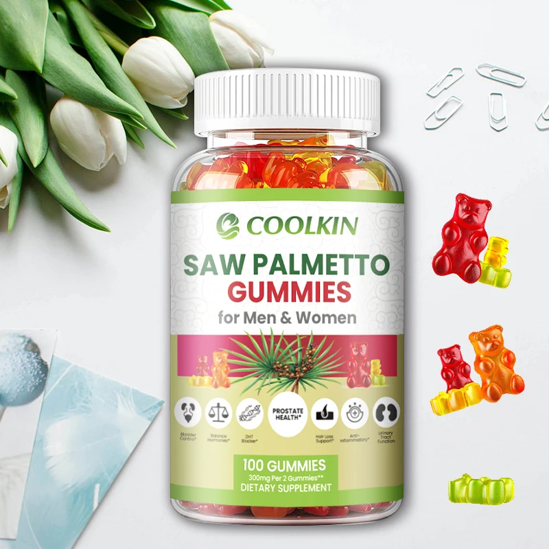 Saw Palmetto Gummies - Prostate Health for Men and Women, Hair Growth, Urinary Tract Support, Relieve Frequent Urination