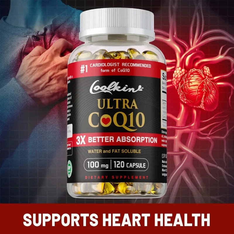 CoQ10 Capsules - Antioxidant, Energy Production, Improves Blood Circulation, Supports Heart and Cardiovascular Health