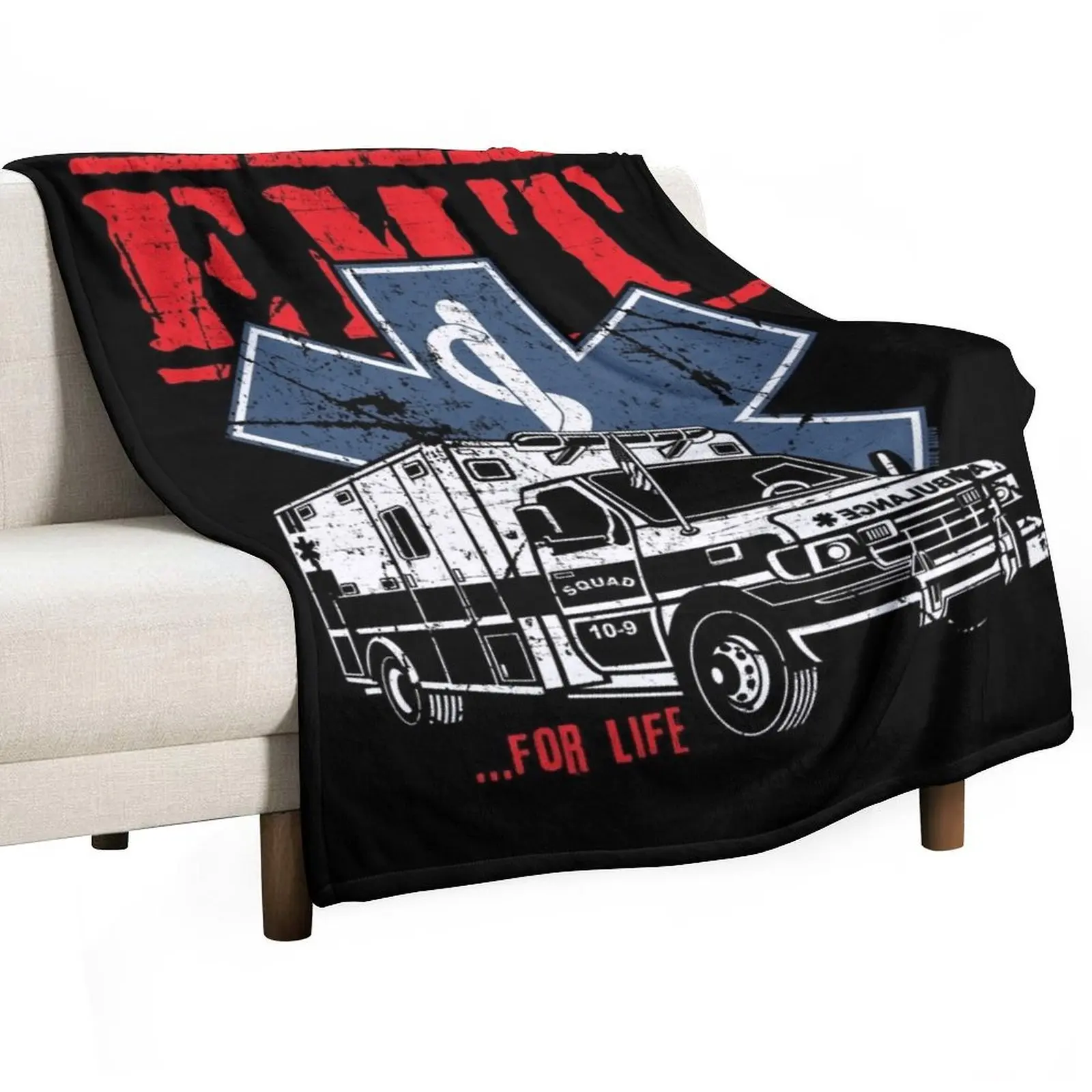 EMT For Life EMS Ambulance Throw Blanket Decorative Throw Sleeping Bag Blankets