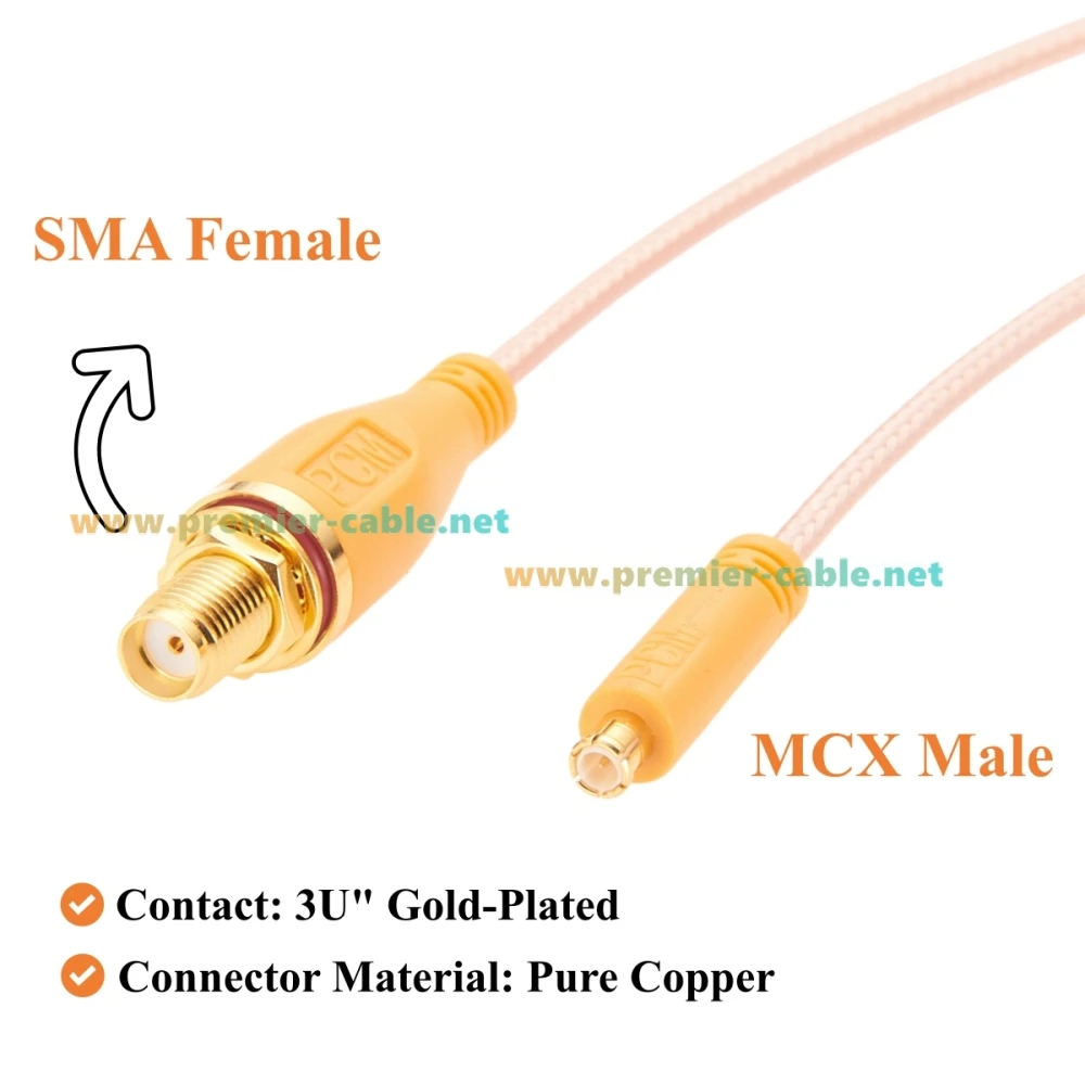 SMA-Buchse auf MCX-Stecker Schottmontagekabel RG316 50 Ohm HF-Koaxial-Verlängerungskabel für GPS-Empfänger, 4G LTE, WLAN-Antennen – Detail 4