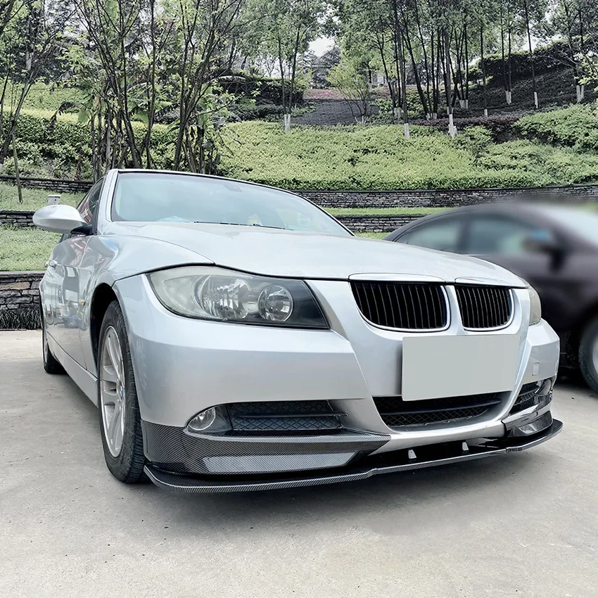 Car Front Bumper Lip Spoiler Splitter For BMW 3 Series E90 E91 LCI Facelift 320i 325i 330i 2005-2008 Tuning Canard Lip Diffuser