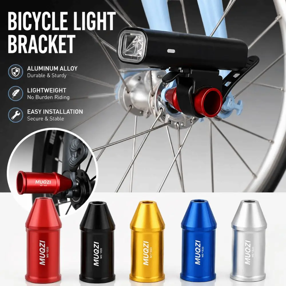 M5 Bolt Bike Light Rack Multicolor Hub Mount Bicycle Light Tube Bracket Quick Release Aluminum Alloy Bicycle Light Holder