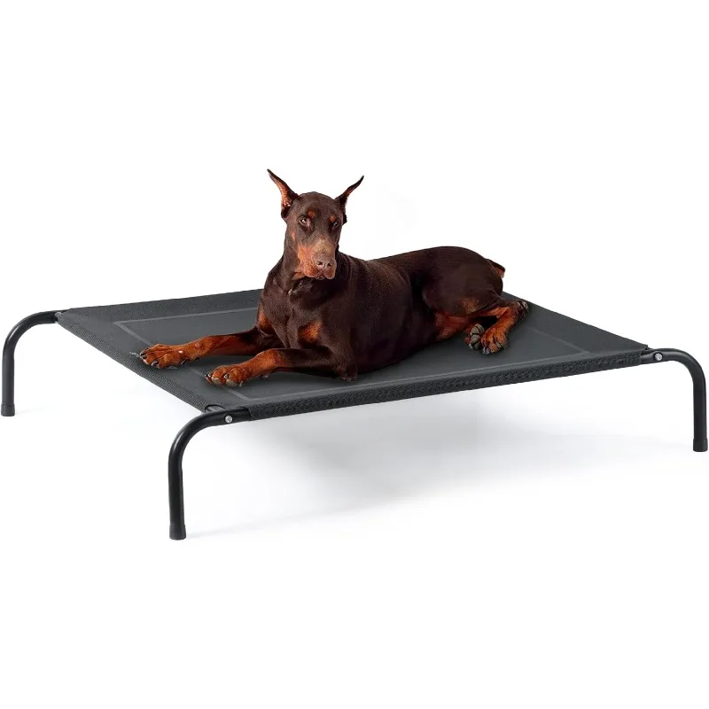 XL Elevated Outdoor Dog Bed - Raised Dog Cots Beds for Extra Large Dogs, Portable Indoor & Outdoor Pet