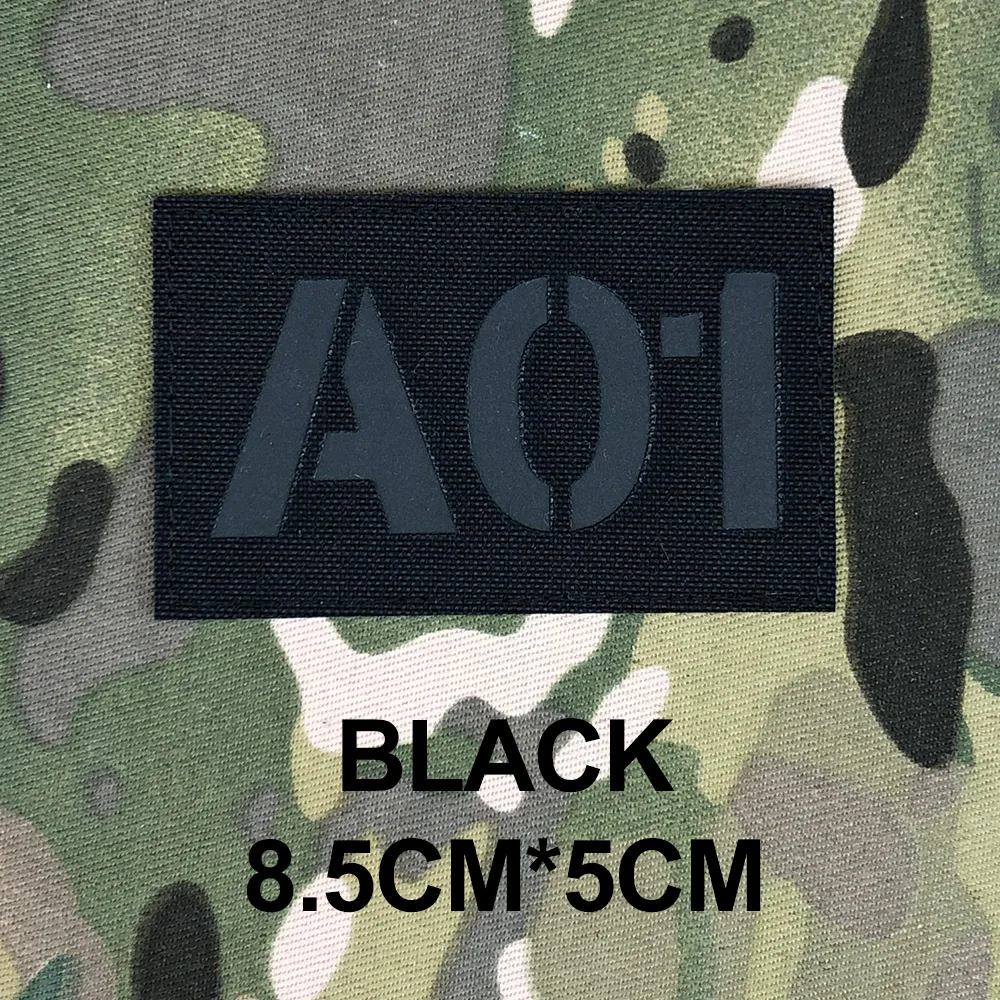Custom Laser Cutting IR IFF Infrared Reflection Patch Radio Call Sign Name Tapes Black Letters image 3