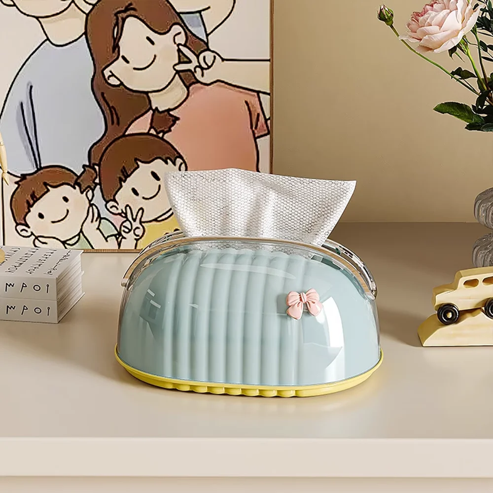 

New Cute Bow Tissue Box Storage Home Living Room Tea Table Dining Table Bedroom Decoration Paper Box