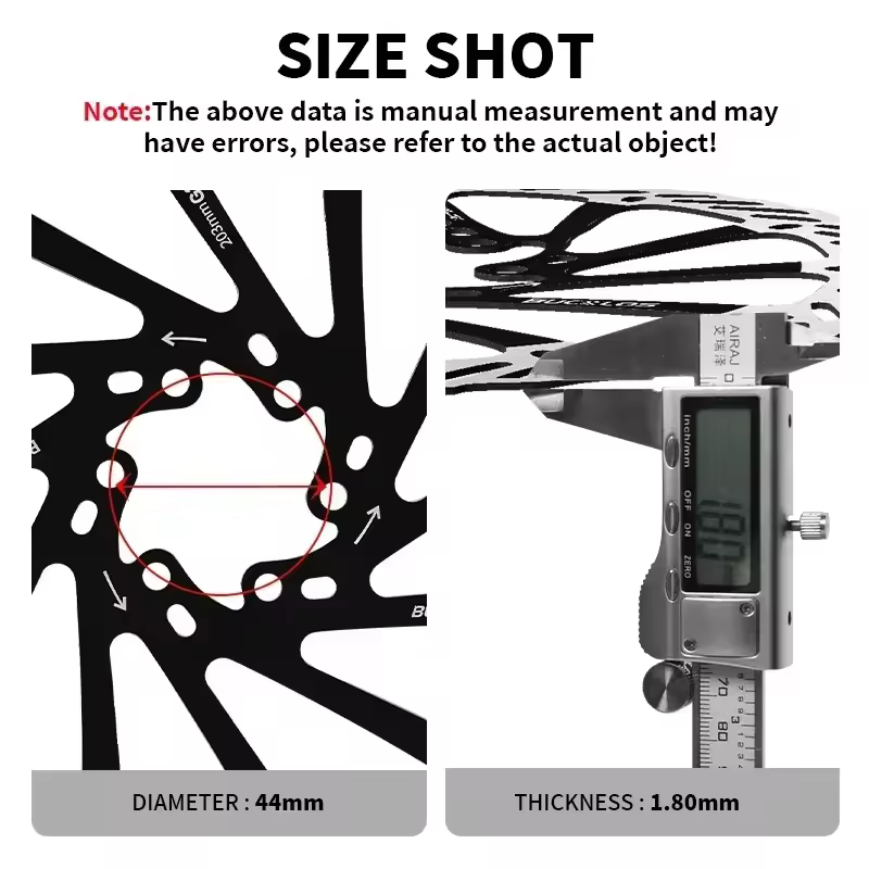 BUCKLOS Ultralight MTB Bike Hydraulic Disc Brake Rotor 160/180/203mm Mountain Road Racing Bicycle Brake Disc with 6 Free Bolts - Image 5