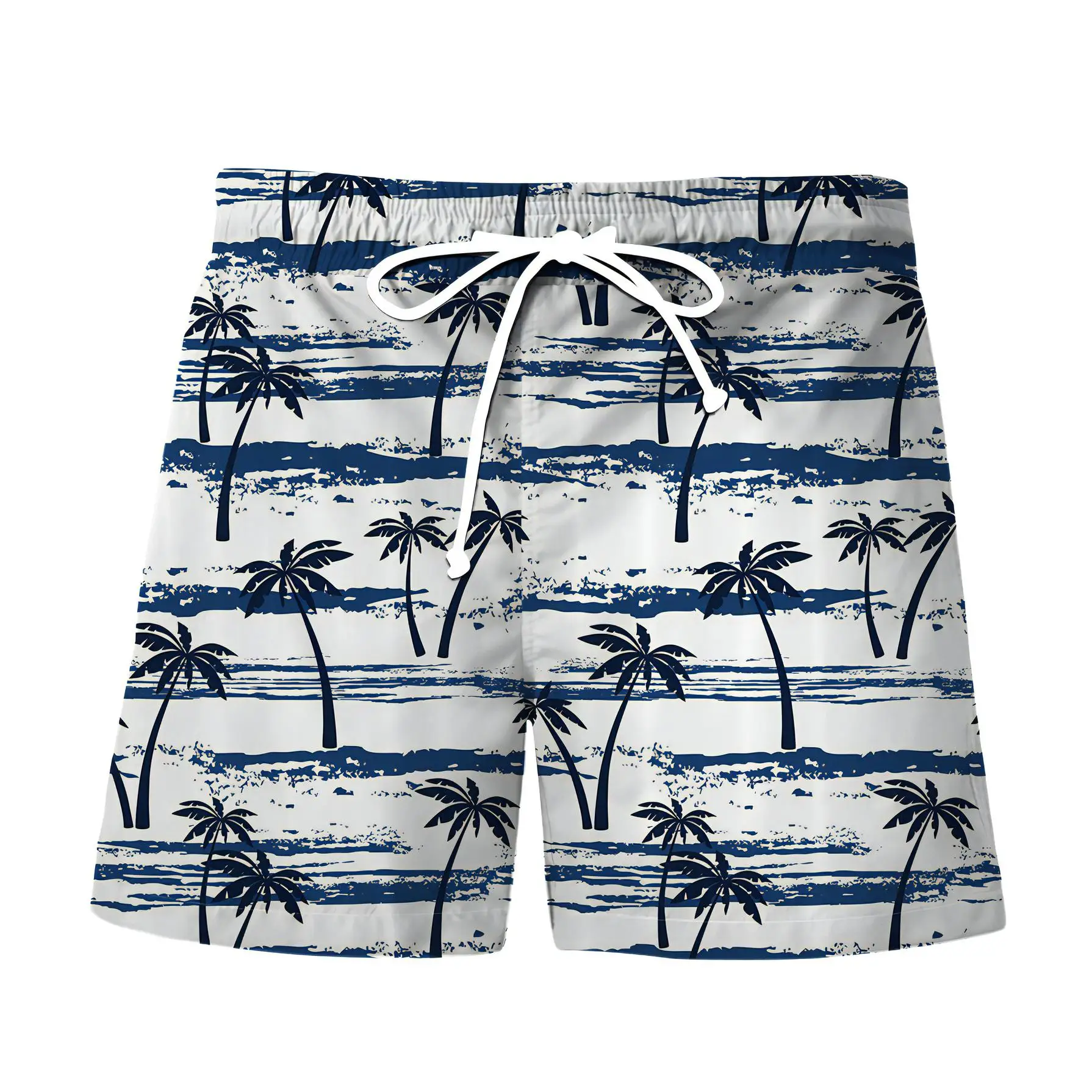 Men's Coconut Tree Graphic Shorts Hawaii Style 3D Printed Shorts Drawstring Lace-up Swimming Mens Sunside Beachwear Trunks