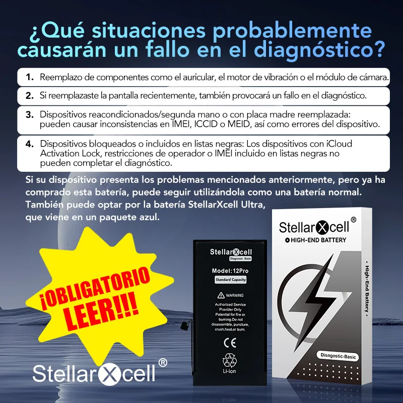 Batería de exhibición StellarXcell Basic Genuine para Apple iPhone 12 13 14 15 Mini Plus Pro Max, 100% saludable sin errores 2