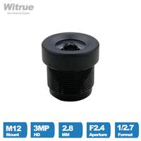 Witrue 3MP 2.8mm lenses 1/2.7 Inch M12 HFOV No Distortion for Gopro DJI/for SJCAM SJ7 Camera cctv lens with IR filter 650nm