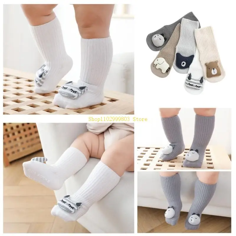 

Cartoon Newborn Baby Socks Dispensing Non-slip Loose Mouth Kid Cotton Socks Gift J0MF