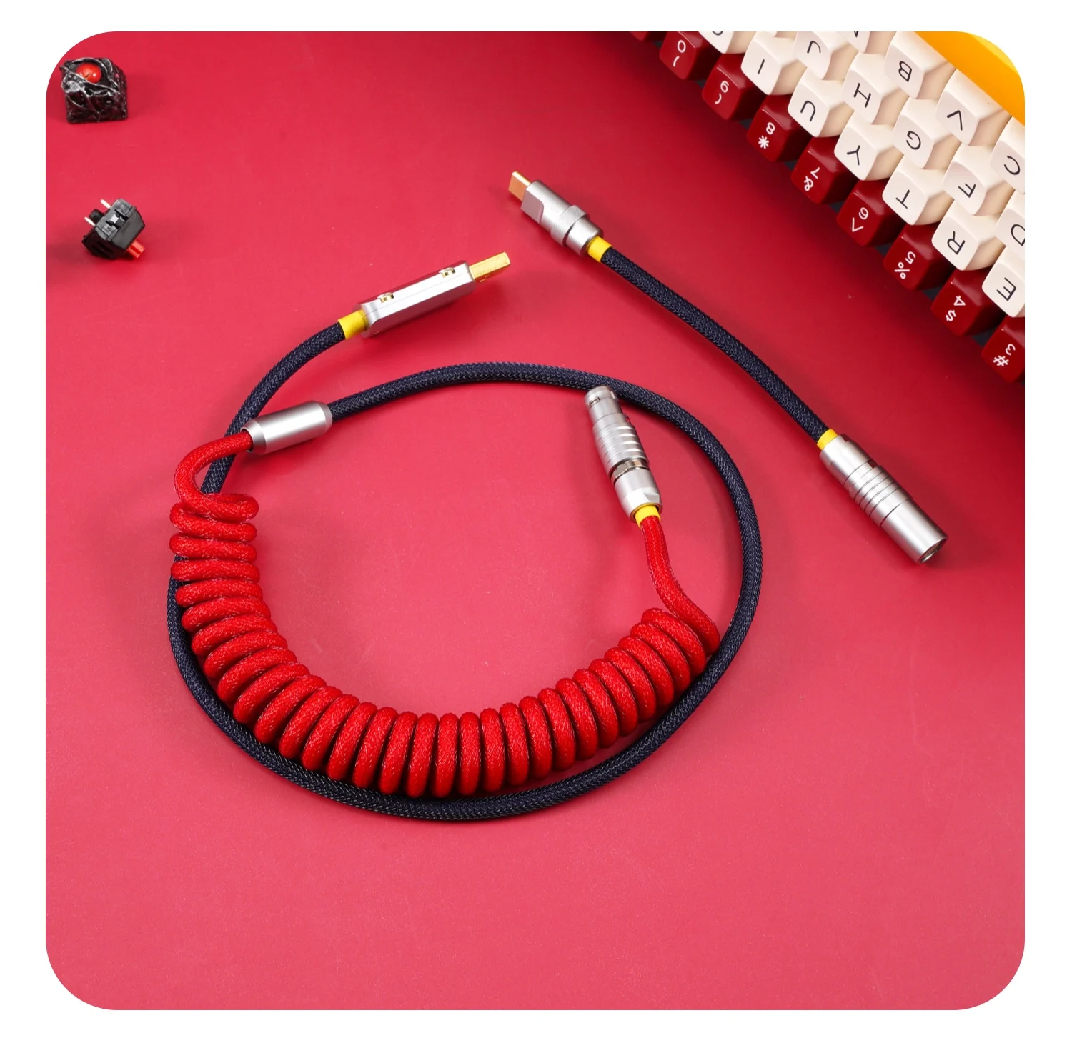 Teclado mecânico GeekBable Handmade personalizado, Cabo de dados do computador, GMK Tema SP Keycap, composição Keycap