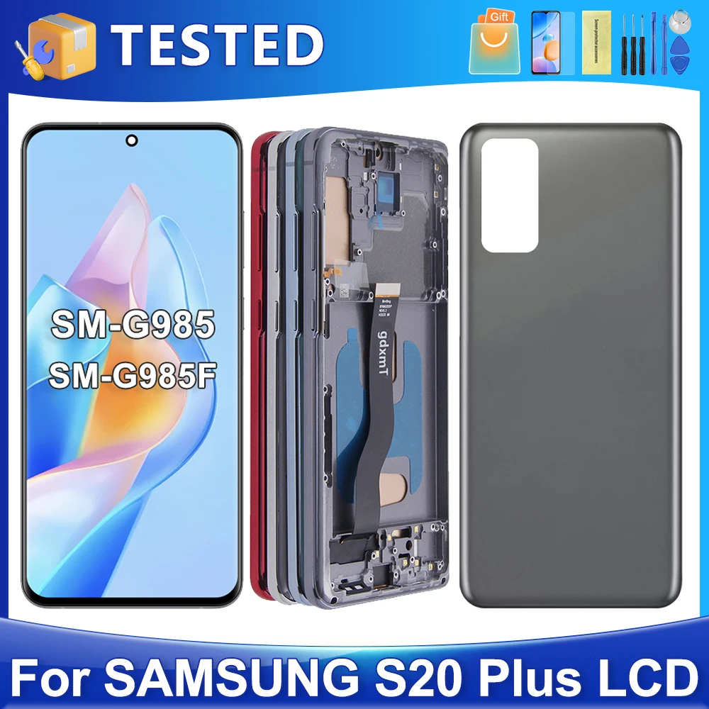 S20 Plus For Samsung Tested S20+ G985 G985F G985F/DS LCD Display Touch Screen Digitizer Assembly Replacement