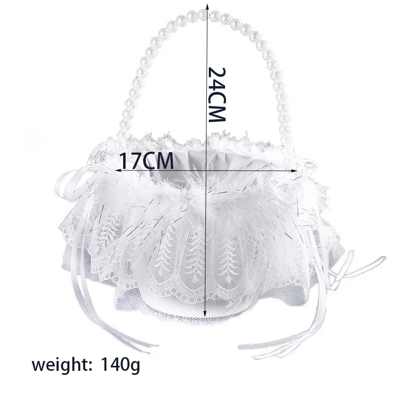 سلة زهور الأمريكية المصنوعة يدويًا من القوس ، مبعثر للفتيات ، لوازم الزفاف الرومانسية ، سلة زهور