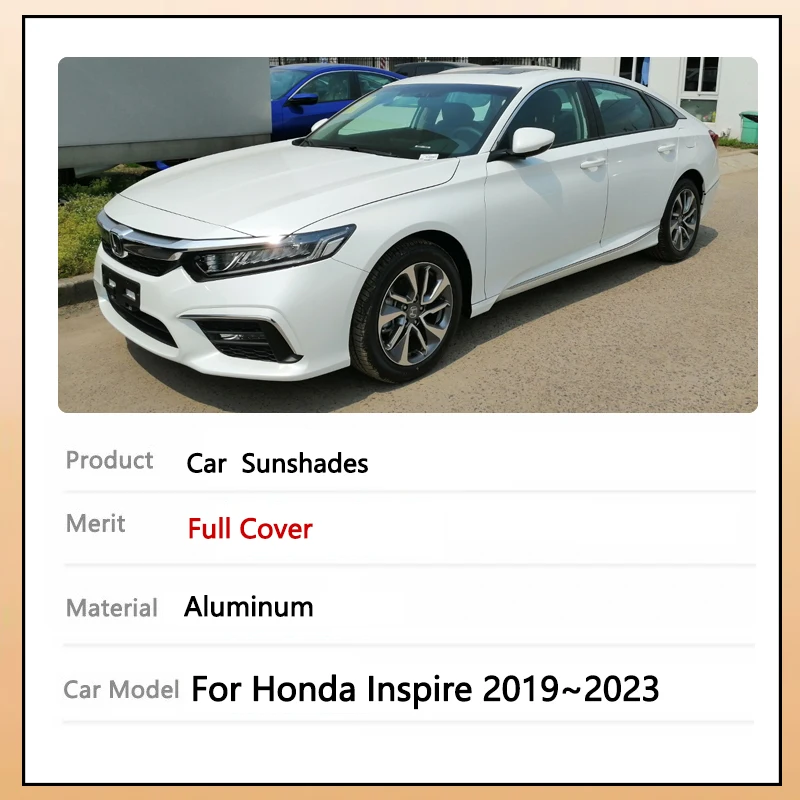 For Honda Inspire Accord CV4 CV6 MK6 2019~2023 2020 2021 2022 Full Cover Sunshades Sun Protection Windshields Side Window Visor