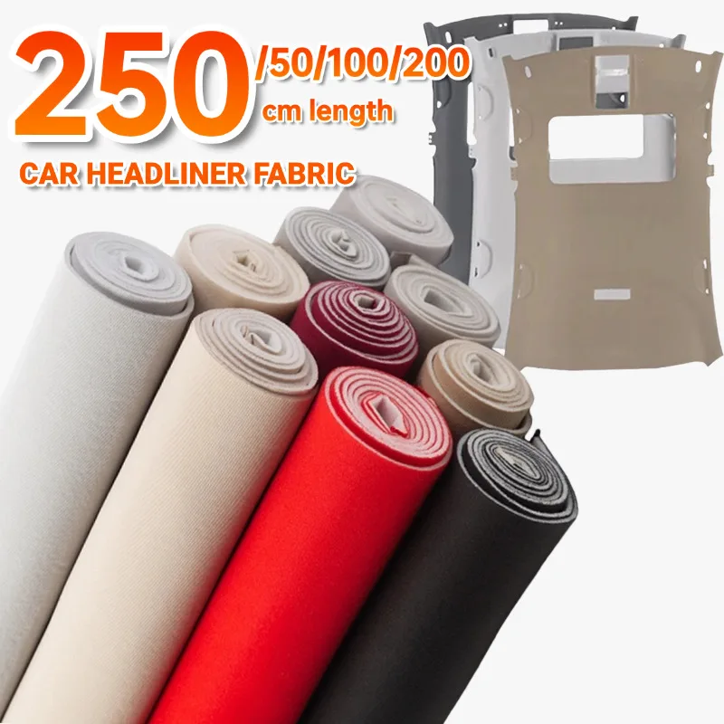 Mesh Auto Headliner Fabric with Foam Backing Material Car Roof Composite Sponge Car Interior Replacemen Repair 250/200/100/50cm