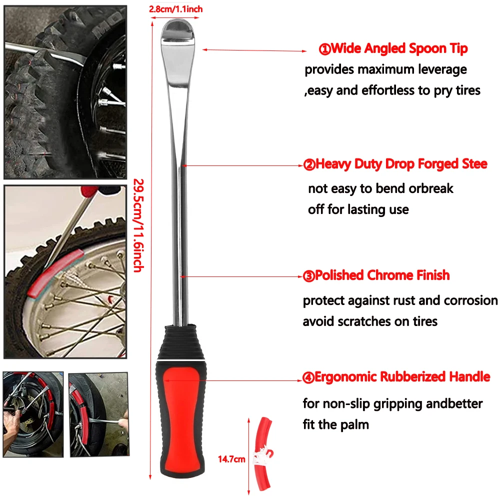 1/6/30Pcs Moto Car Bike Tire Changing Levers Auto Spoon Tire Kit Changing Lever Tool Rim Protector Professional Tire Repair Tool