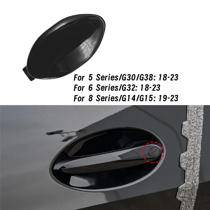 AASS-غطاء مقبض الباب الخارجي للسيارة غطاء فتحة المفتاح لباب السيارة 51217489341 لسيارات BMW 5 6 8 Series G30 G32 G14 G15 ملحقات السيارة