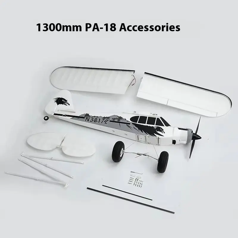 Accessoires pour avions Pa-18fms de 1300 mm, fusélisation avant et arrière, ailes principales, queue verticale, queue plate, train d'atterrissage, pneus, lames