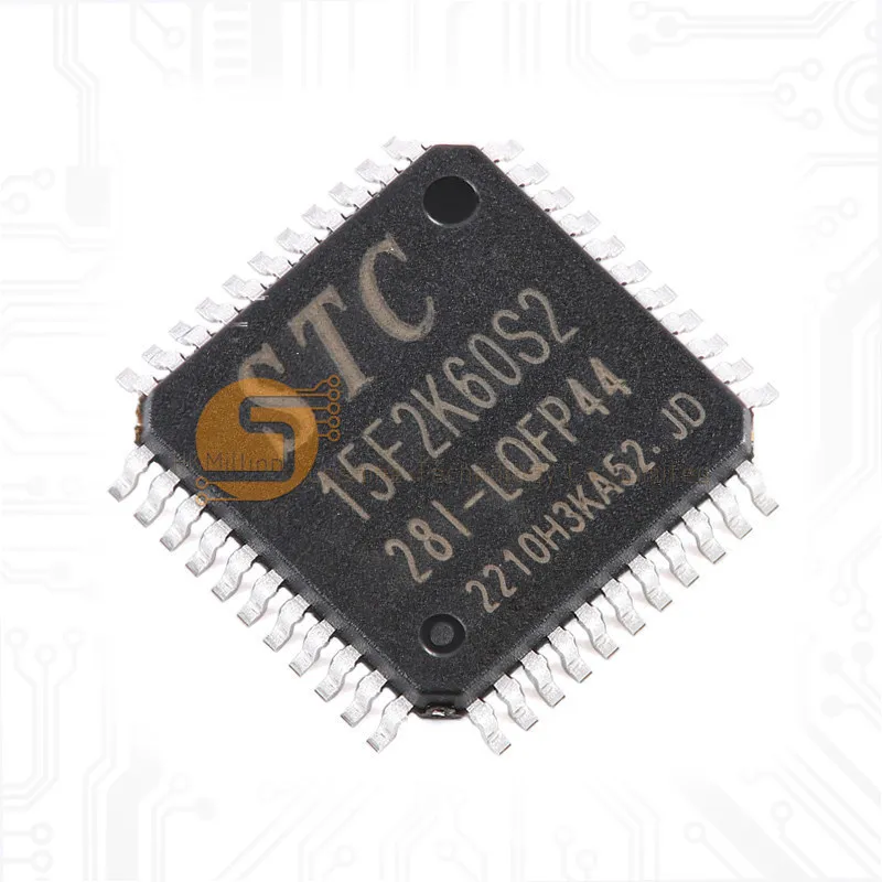 5pcs STC15F2K60S2-28I-LQFP44 STC15F2K60S2 SMD Enhanced 1T 8051 Microcontroller MCU IC Chip For Embedded Industrial Control