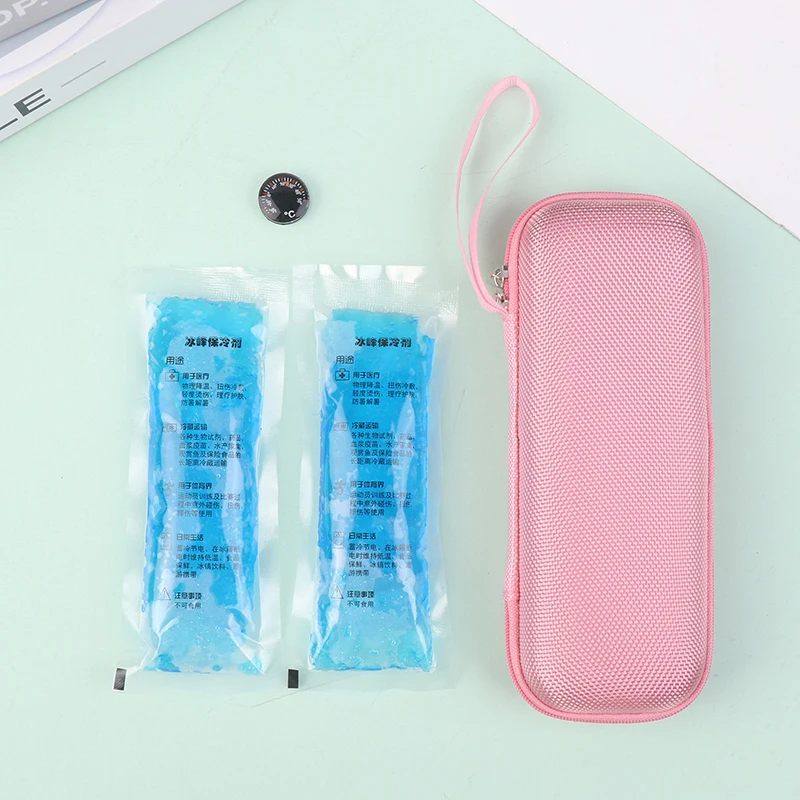 Waterproof Insulin Cooling Bag Portable EVA Thermal Insulated Insulin Cooler With Gel Pen Bag Diabetics Travel Organizer