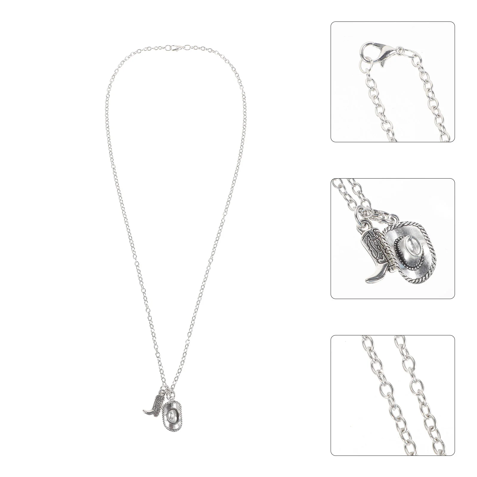 

1 Themed Hat Boots Pendant Necklace Alloy Decorative Jewelry for Men Unique Gift Idea Exquisite of Charms