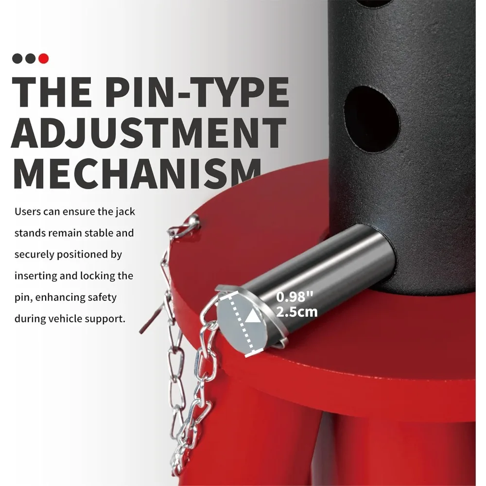 حامل جاك قابل للتعديل من نوع الدبوس شديد التحمل، سعة 10 طن، مناسب للشاحنات والمعدات الثقيلة