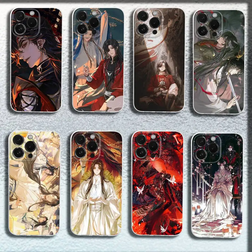 

Animation H-Heaven O-Officials Blessing Phone Case For iPhone 17,16,15,14,13,12,11,Pro,Max,Plus,E,SE4,Air,Mini Transparent Cover
