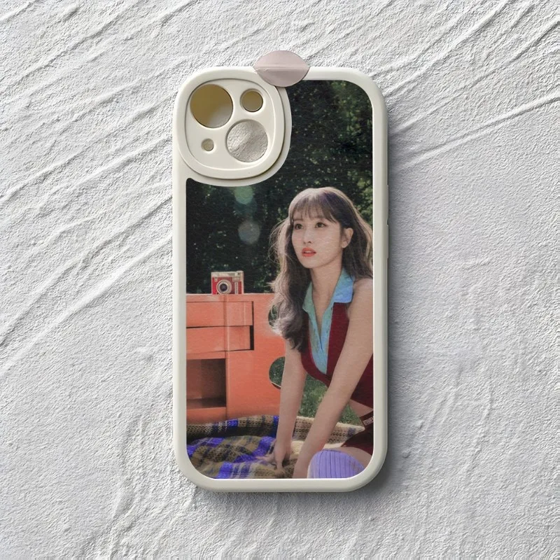 Twice Kpop Hirai Momo Phone Case For Iphone 15 14 12 13 Pro Max 11 Mini X Xr Xs Puls Lambskin Silicone Cover