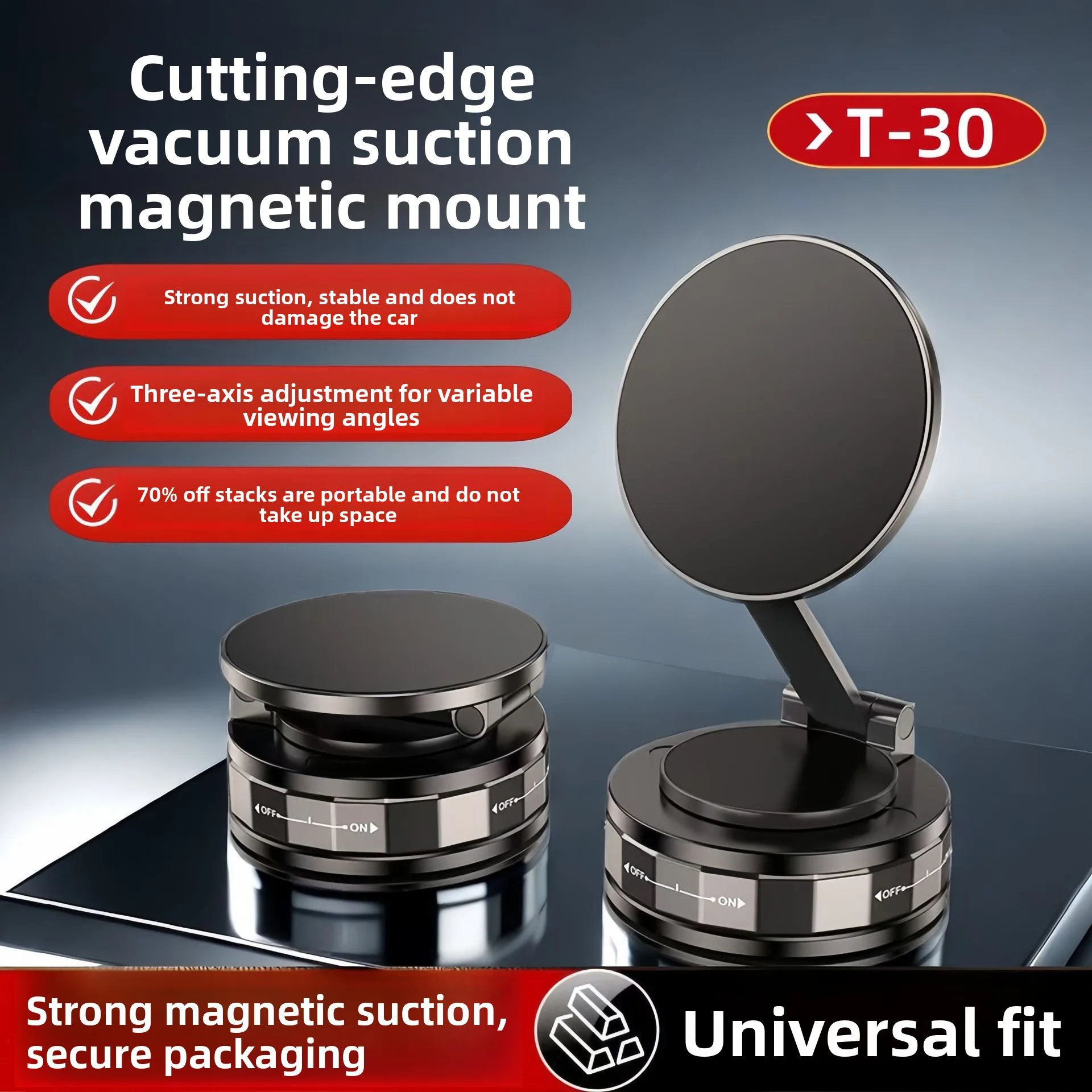 

360 degree Rotating Phone Stand - Fully Adjustable Car Stand Suitable for All Devices Universal Smartphone Stand