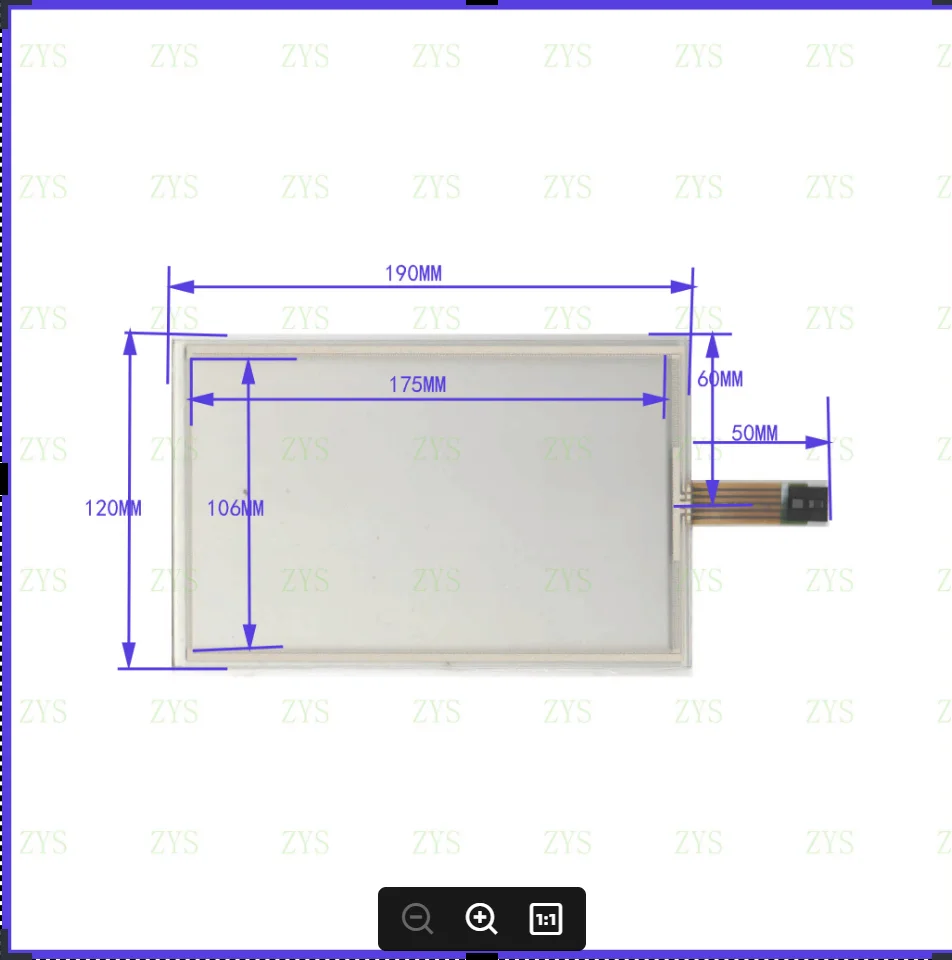 

ZhiYuSun 170720 190mm*120mm 8 inch 5-wire resistive touch panel for Car DVD, 190*120 GPS Navigator screen glass