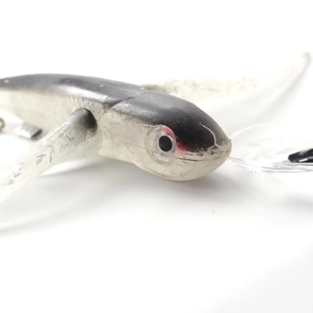 

2 шт., 21 см, 124 г, бионические рыболовные приманки для летающей рыбы, искусственная мягкая приманка (черная)