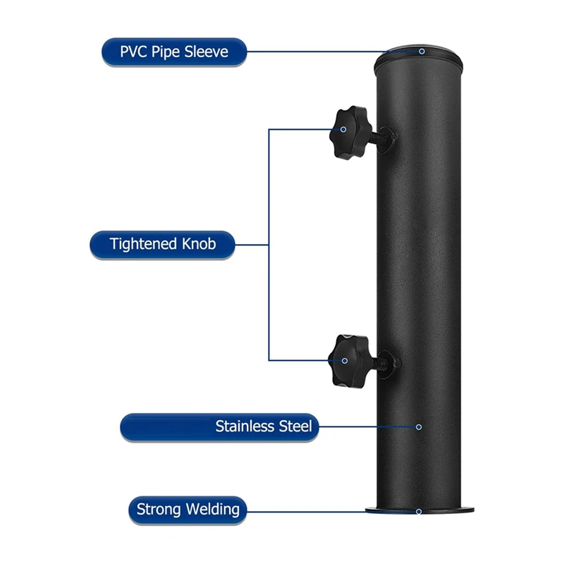 Umbrella Stand Tube Outdoor,Outside Stone Umbrella Tube Base,Table Umbrella Tube Bracket,DIY Umbrella Tube Mount