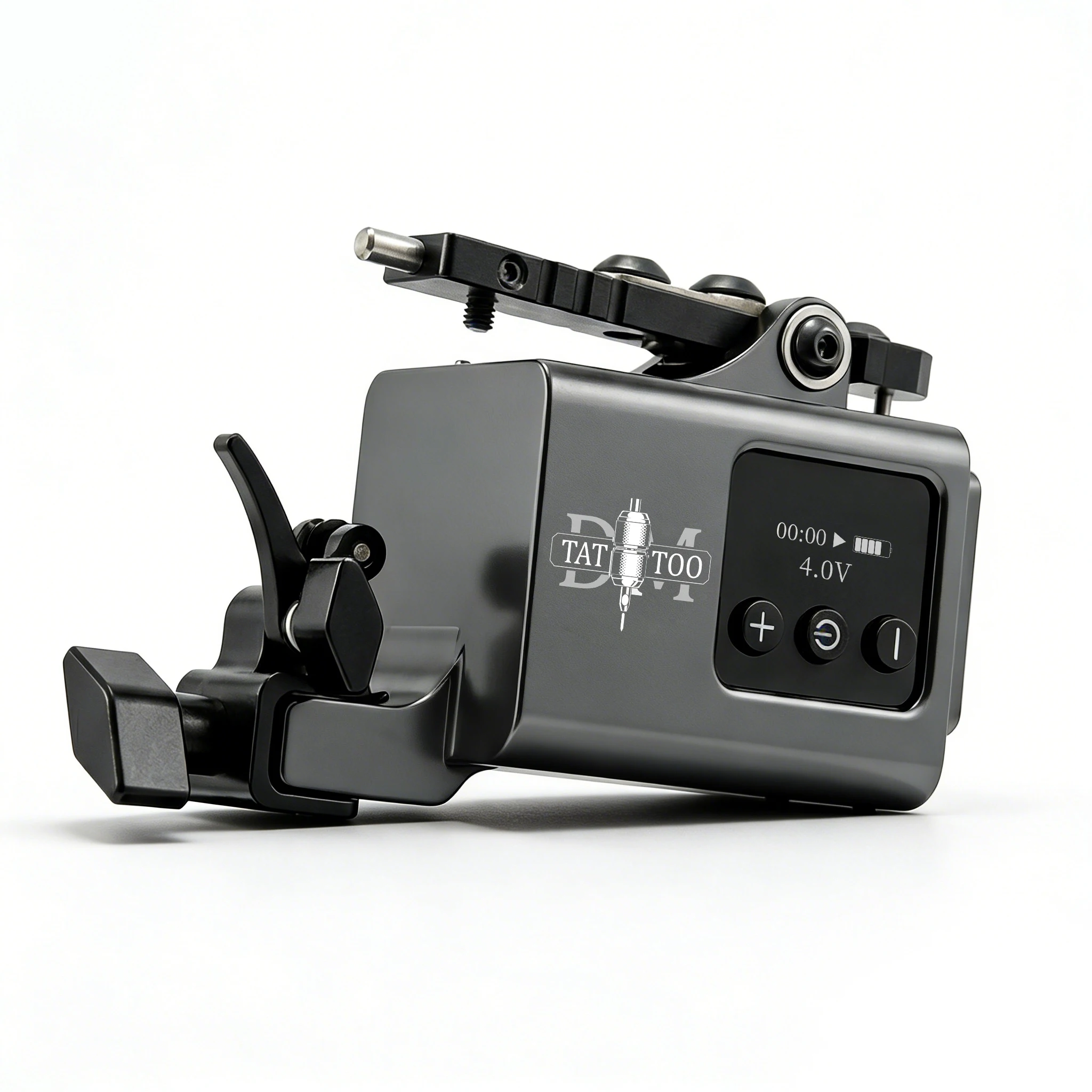 Wireless Rotary Tattoo Machine with Display Screen Coreless Motor Tattoo Gun Kit With 30MM Self-locking Stainless Steel Grip