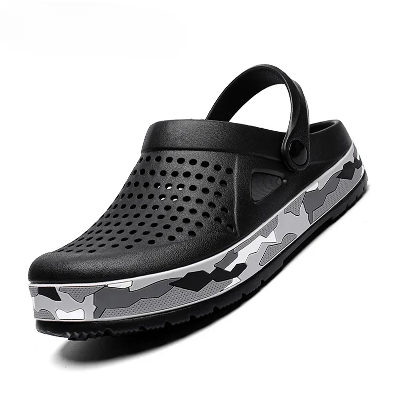 Men's Breathable Medical Clogs, Men's Perforated Sandals, Plus Size, Outdoor Slippers, Summer Beach Shoes