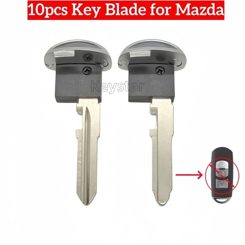 

10pcs MAZ24R MAZ13 Car Smart Key Blade MAZ26R Emergency Insert Key Blank Spare Door Key for Mazda CX3 CX5 M3 M6 Replace Blade